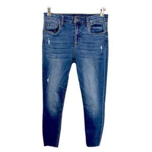 Kut From The Kloth High Rise Jeans Size 6 Distressed Ankle Skinny
